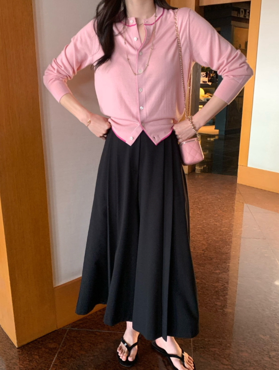 [🌸봄신상] [66까지가능] 로우게이지 TR 주름 치마바지 와이드 플리츠 팬츠 Low-Gauge TR Pleated Skirt Pants