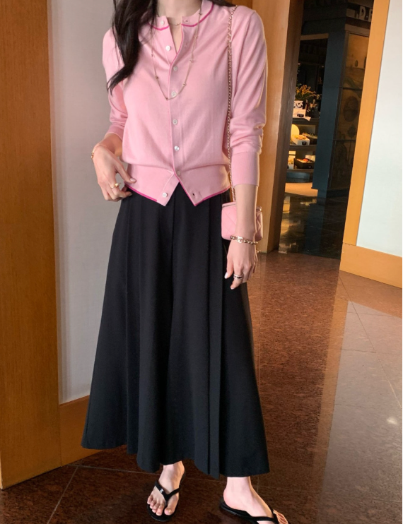 [🌸봄신상] [66까지가능] 로우게이지 TR 주름 치마바지 와이드 플리츠 팬츠 Low-Gauge TR Pleated Skirt Pants