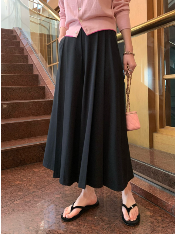 [🌸봄신상] [66까지가능] 로우게이지 TR 주름 치마바지 와이드 플리츠 팬츠 Low-Gauge TR Pleated Skirt Pants