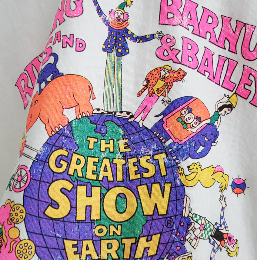 🌼[26SS 봄신상] 🌸 써커스 빈티지 프린팅 오버핏 티셔츠 🎪 Circus Vintage Graphic Oversized T-Shirt
