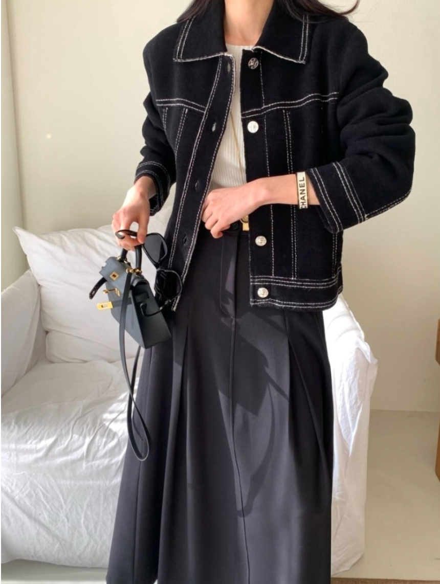 🌼[봄신상 스커트]🌸 로우게이지 봄 티알 플레어 롱스커트 2COL – 차르르 흐르는 우아한 A라인 실루엣 Low Gauge Spring TR Flare Long Skirt