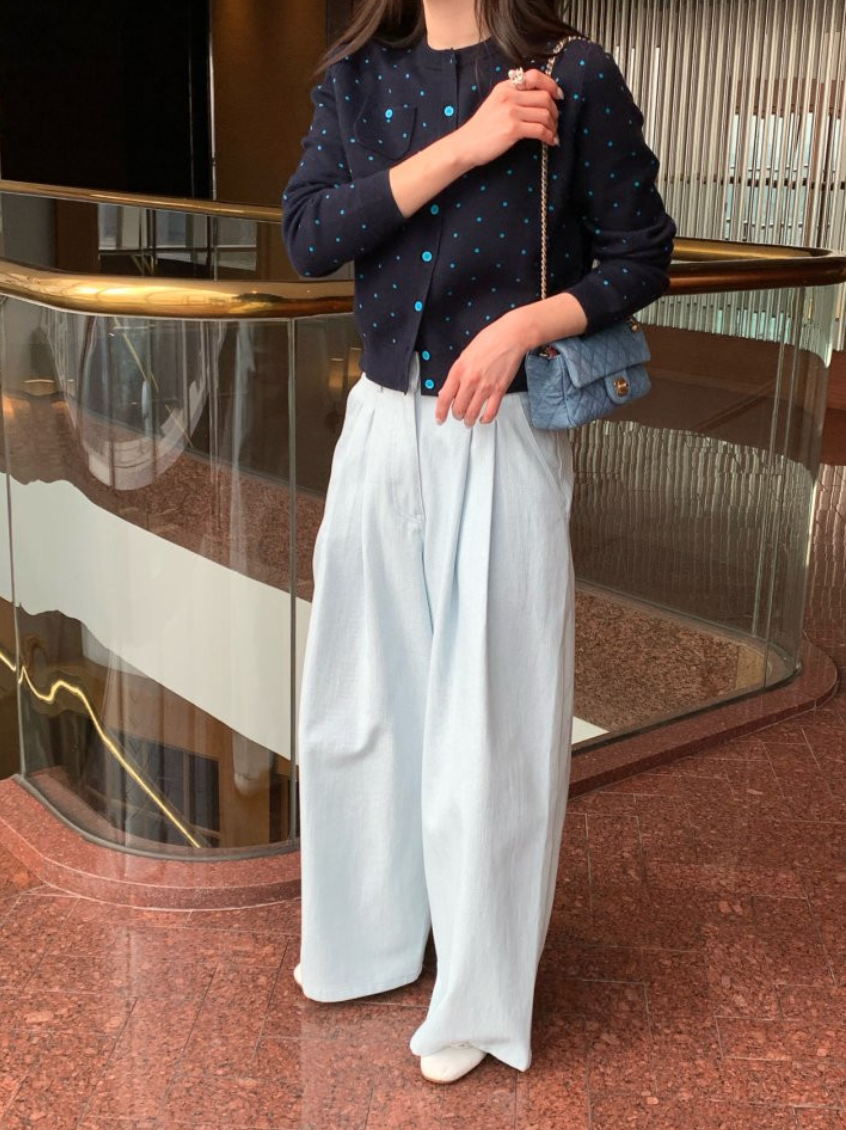 💕[봄신상][로우게이지]💕✨ 26SS 이중 도트 프리미엄 가디건 Double Dot Feminine Cardigan (4 Colors)