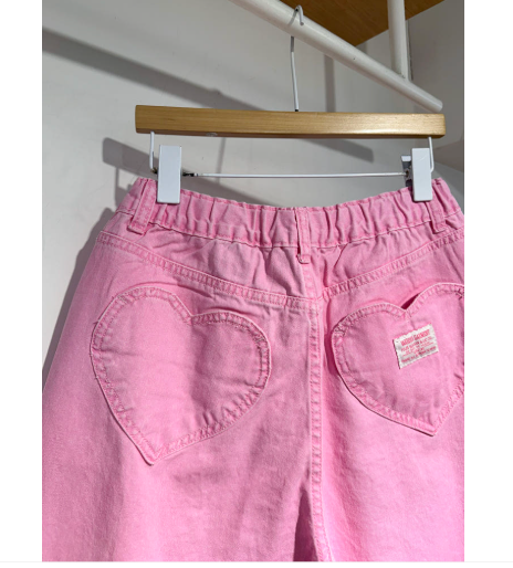 🌸 26SS 봄신상🌼  🩷하트🩷뒷포켓 피그먼트 밴딩 와이드 팬츠 Heart Back Pocket Pigment Banded Wide Pants