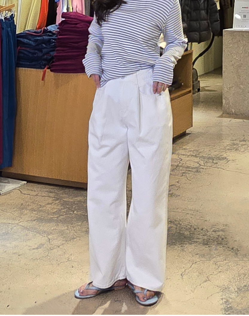 🌸 26SS 봄신상🌼  🩷하트🩷뒷포켓 피그먼트 밴딩 와이드 팬츠 Heart Back Pocket Pigment Banded Wide Pants