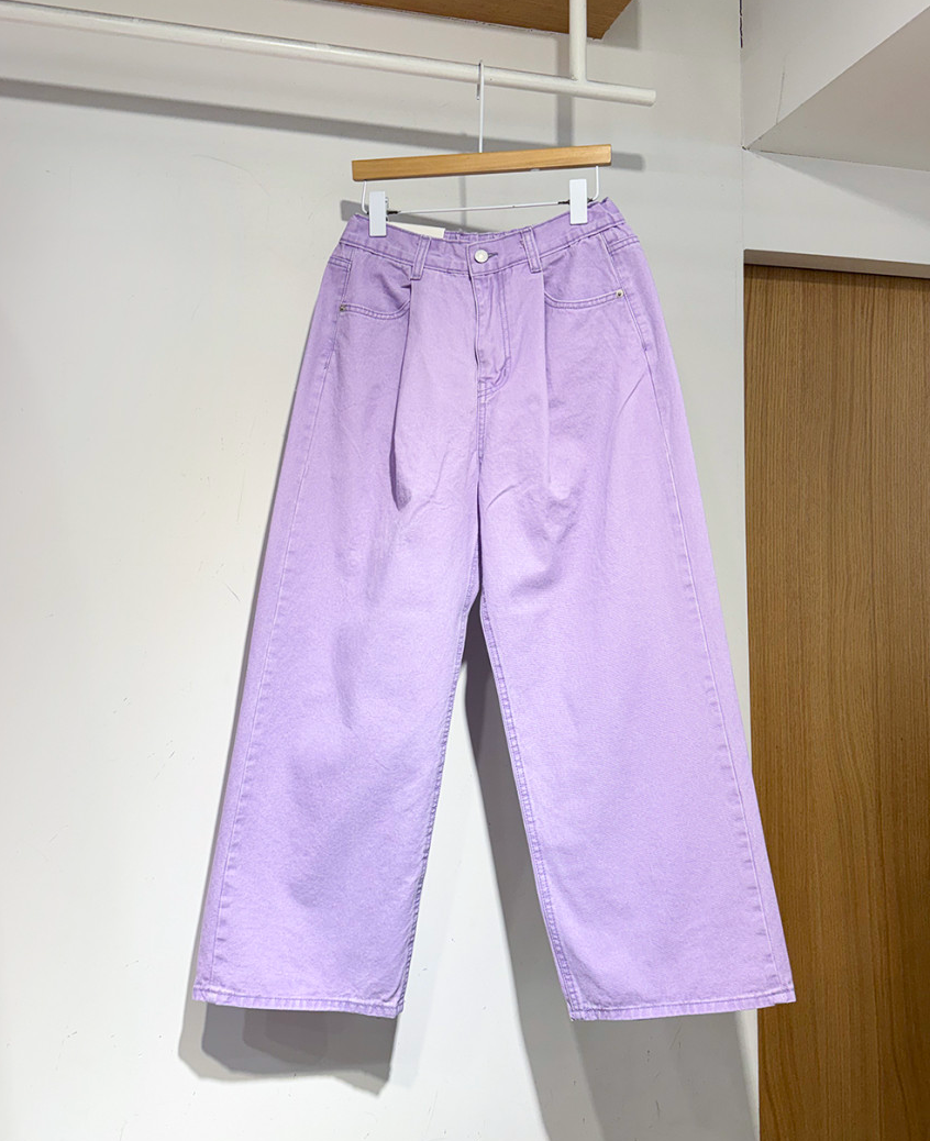 🌸 26SS 봄신상🌼  🩷하트🩷뒷포켓 피그먼트 밴딩 와이드 팬츠 Heart Back Pocket Pigment Banded Wide Pants