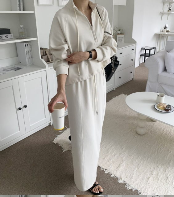 🌳26SS 봄신상🌳 텐셀 모달 트레이닝 집업 스커트 세트 Tencel Modal Zip-Up Training Skirt Set