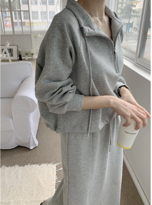 🌳26SS 봄신상🌳 텐셀 모달 트레이닝 집업 스커트 세트 Tencel Modal Zip-Up Training Skirt Set