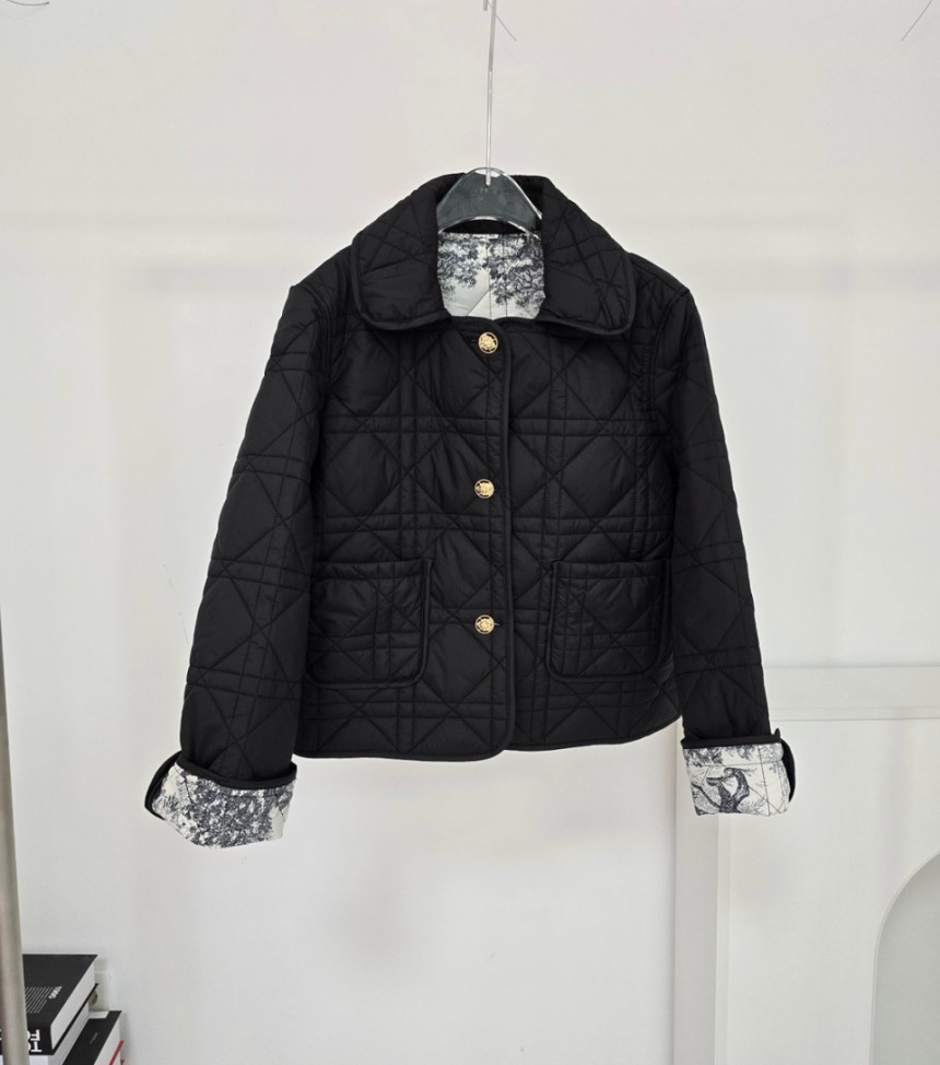 🇫🇷🌸까나쥬 본딩 퀼팅 경량 숏 자켓 🌸– 쿠튀르 감성 안감 / Cannage Bonding Short Jacket – Couture-Inspired Toile Lining