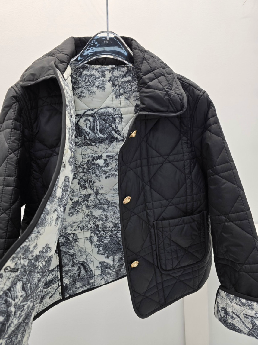 🇫🇷🌸까나쥬 본딩 퀼팅 경량 숏 자켓 🌸– 쿠튀르 감성 안감 / Cannage Bonding Short Jacket – Couture-Inspired Toile Lining