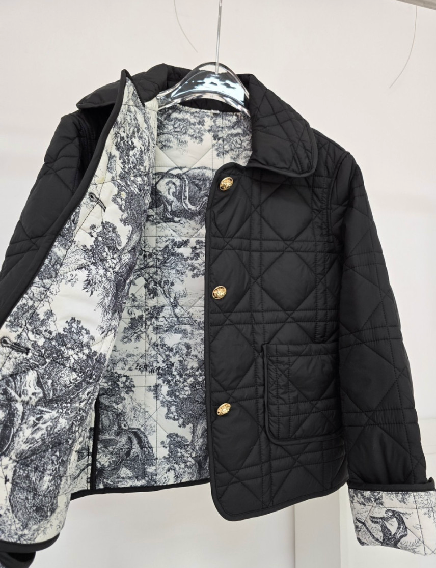 🇫🇷🌸까나쥬 본딩 퀼팅 경량 숏 자켓 🌸– 쿠튀르 감성 안감 / Cannage Bonding Short Jacket – Couture-Inspired Toile Lining