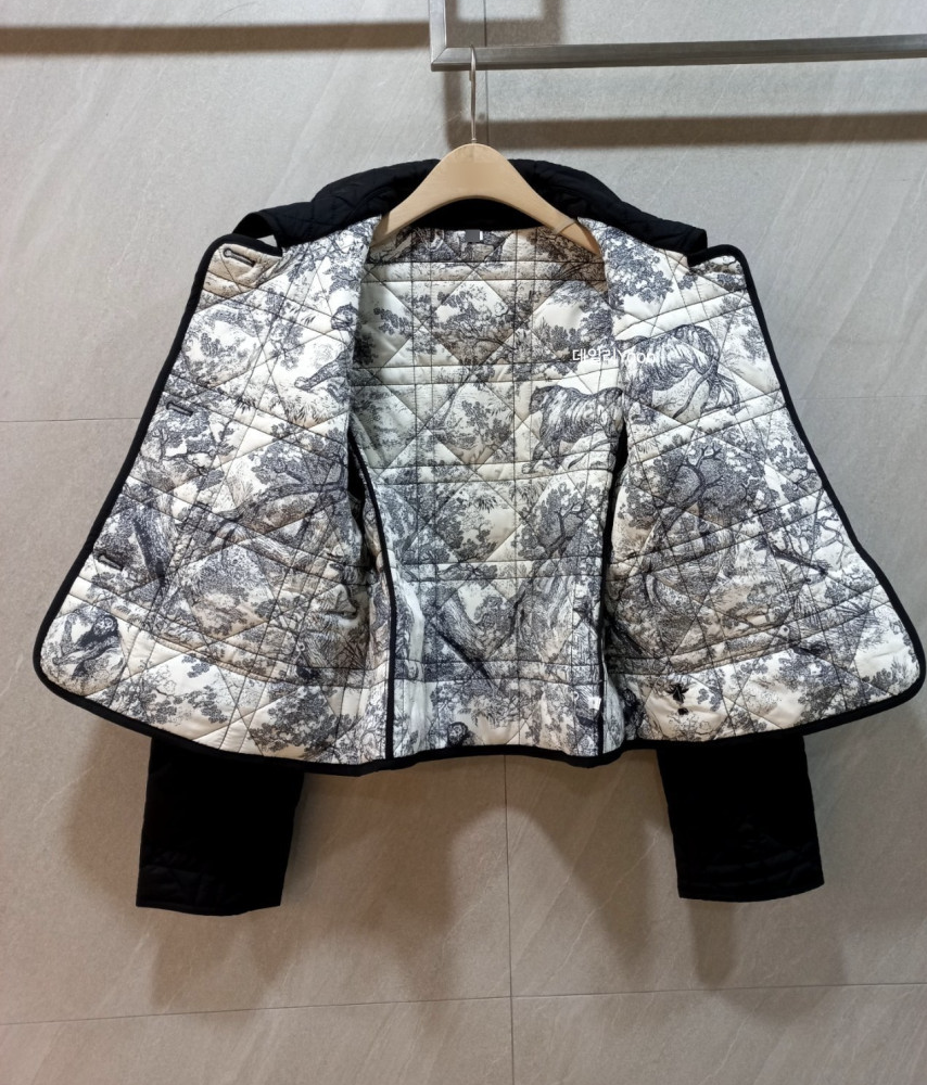 🇫🇷🌸까나쥬 본딩 퀼팅 경량 숏 자켓 🌸– 쿠튀르 감성 안감 / Cannage Bonding Short Jacket – Couture-Inspired Toile Lining
