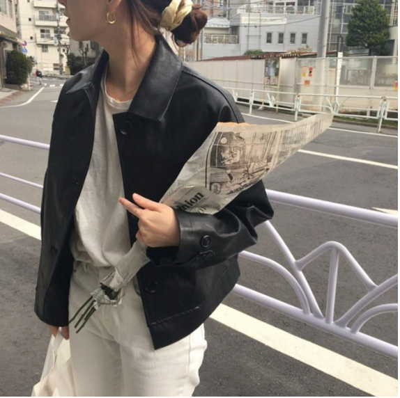 🍂🏍️[PU 가죽자켓]싱글 카라 베이직 무광 레더 숏자켓 – 데일리 미니멀 가죽 자켓 / Single Collar Basic Leather Short Jacket – Everyday Minimal Faux Leather Jacket