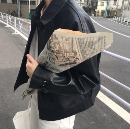 🍂🏍️[PU 가죽자켓]싱글 카라 베이직 무광 레더 숏자켓 – 데일리 미니멀 가죽 자켓 / Single Collar Basic Leather Short Jacket – Everyday Minimal Faux Leather Jacket