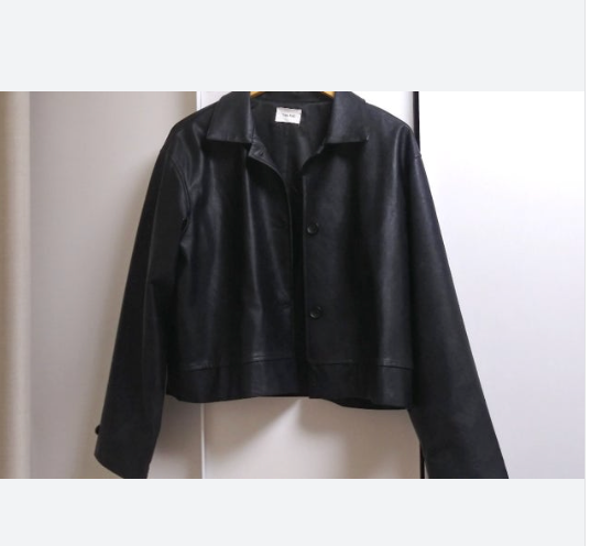 🍂🏍️[PU 가죽자켓]싱글 카라 베이직 무광 레더 숏자켓 – 데일리 미니멀 가죽 자켓 / Single Collar Basic Leather Short Jacket – Everyday Minimal Faux Leather Jacket