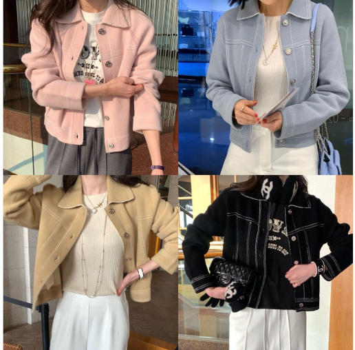 🔥[한국대란주문폭발]🔥 🇰🇷베리 스티치 숏 자켓 – 크롭 실루엣 부티크 아우터 / Berry Stitch Short Jacket – Cropped Boutique Outer