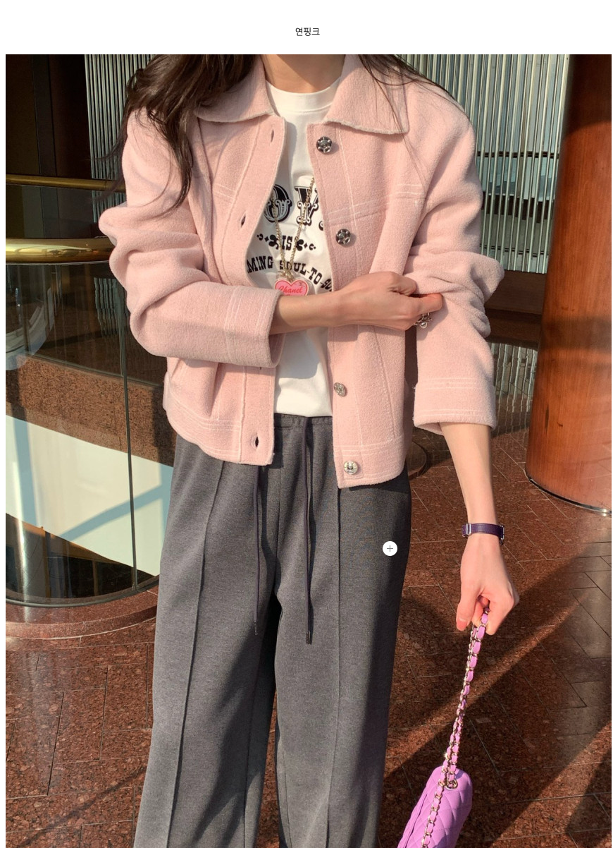 🔥[한국대란주문폭발]🔥 🇰🇷베리 스티치 숏 자켓 – 크롭 실루엣 부티크 아우터 / Berry Stitch Short Jacket – Cropped Boutique Outer