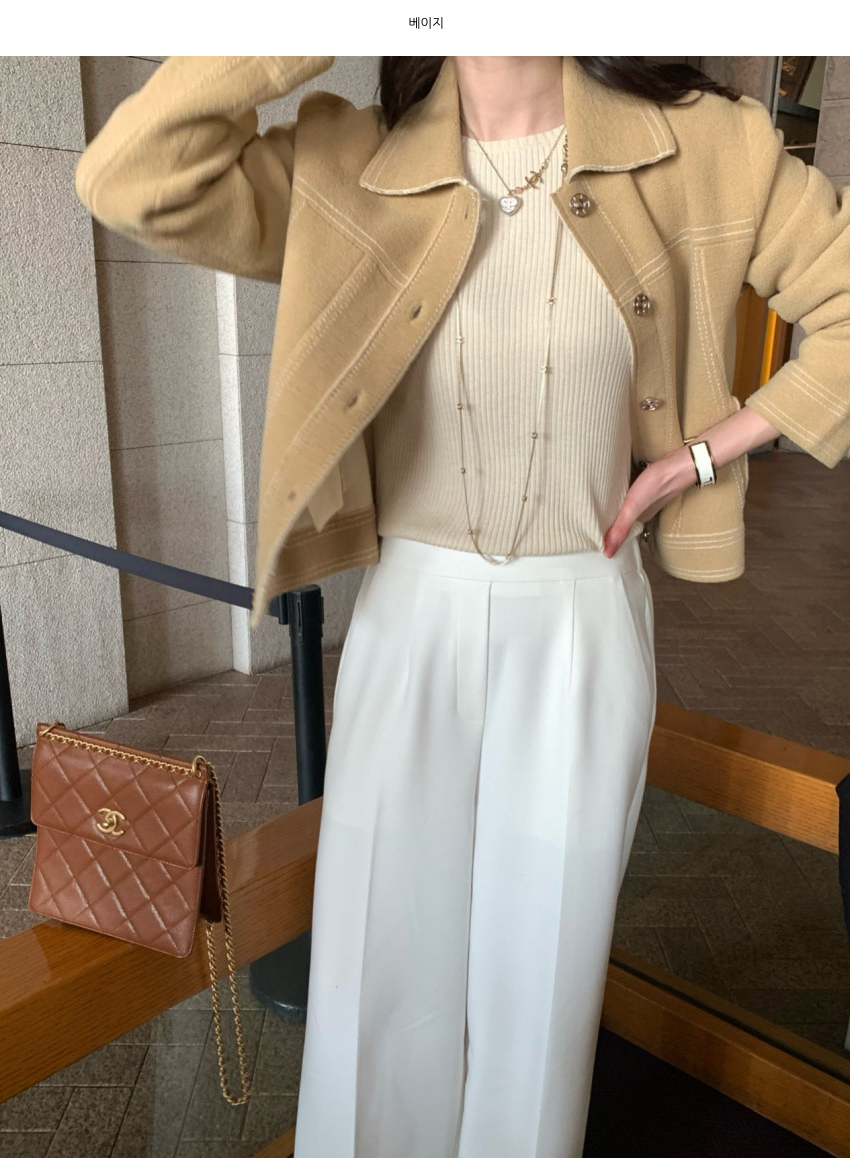 🔥[한국대란주문폭발]🔥 🇰🇷베리 스티치 숏 자켓 – 크롭 실루엣 부티크 아우터 / Berry Stitch Short Jacket – Cropped Boutique Outer