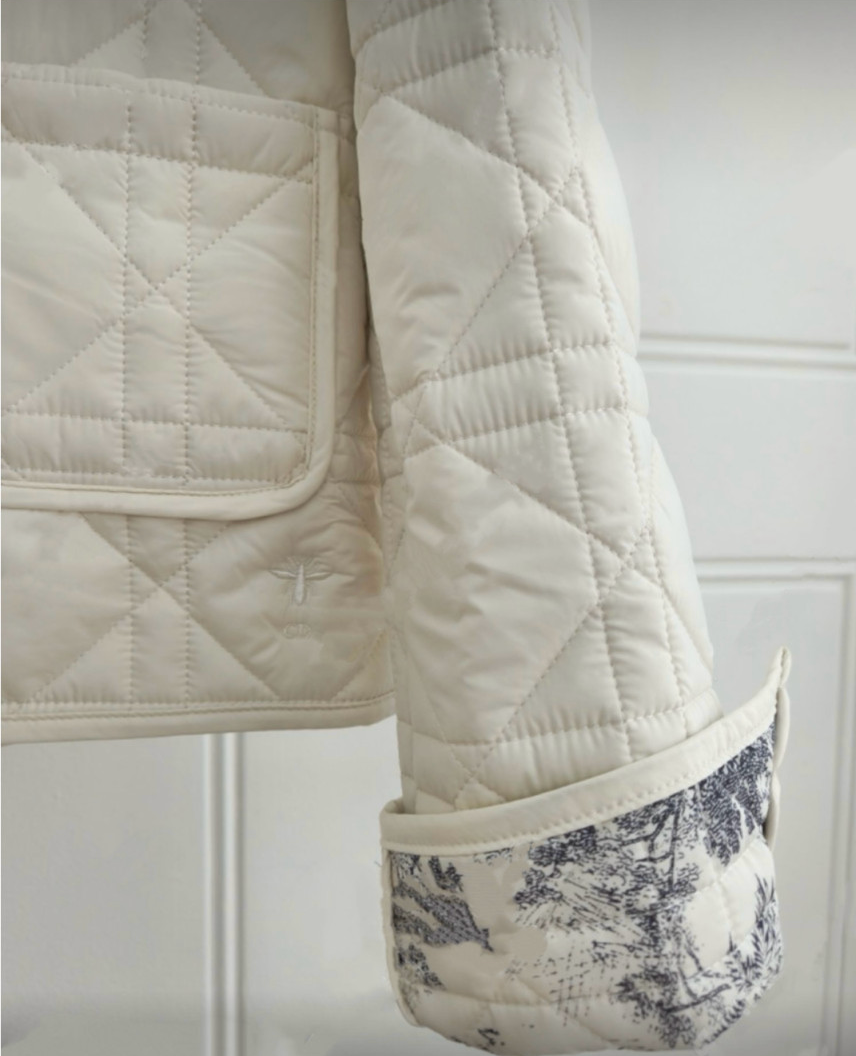 🇫🇷🌸까나쥬 본딩 퀼팅 경량 숏 자켓 🌸– 쿠튀르 감성 안감 / Cannage Bonding Short Jacket – Couture-Inspired Toile Lining