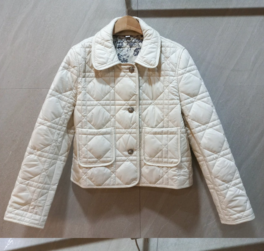 🇫🇷🌸까나쥬 본딩 퀼팅 경량 숏 자켓 🌸– 쿠튀르 감성 안감 / Cannage Bonding Short Jacket – Couture-Inspired Toile Lining