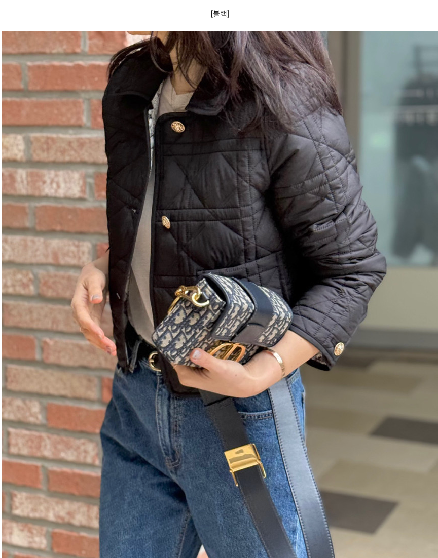 🇫🇷🌸까나쥬 본딩 퀼팅 경량 숏 자켓 🌸– 쿠튀르 감성 안감 / Cannage Bonding Short Jacket – Couture-Inspired Toile Lining