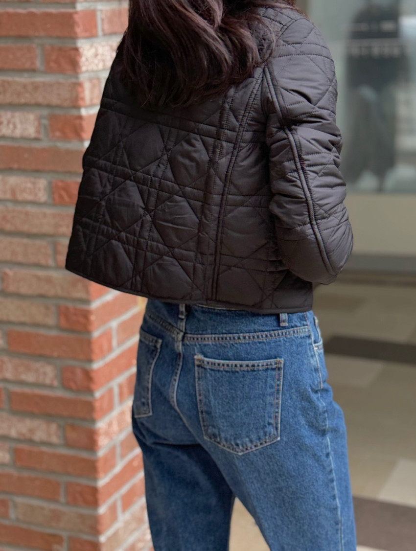 🇫🇷🌸까나쥬 본딩 퀼팅 경량 숏 자켓 🌸– 쿠튀르 감성 안감 / Cannage Bonding Short Jacket – Couture-Inspired Toile Lining