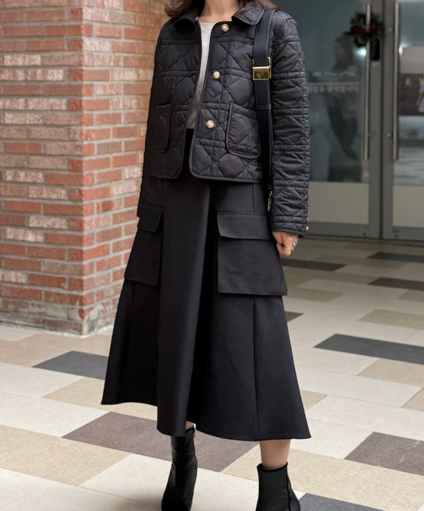 🇫🇷🌸까나쥬 본딩 퀼팅 경량 숏 자켓 🌸– 쿠튀르 감성 안감 / Cannage Bonding Short Jacket – Couture-Inspired Toile Lining