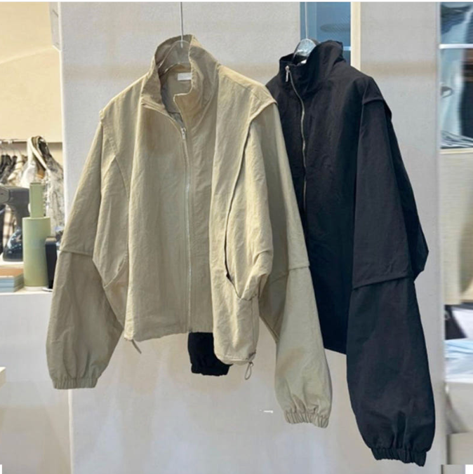 ✨🌸 26봄신상 여성 간절기 집업 점퍼 ✨🖤 (루즈핏·세미크롭·하이넥) 26 Spring Transitional Zip-Up Jumper ✨🧥