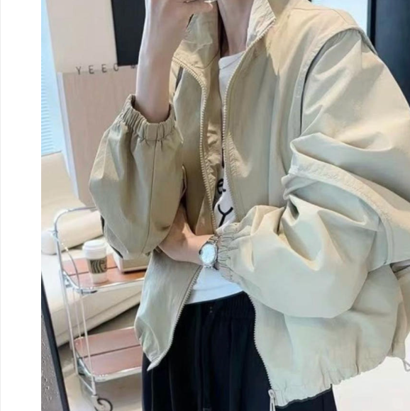 ✨🌸 26봄신상 여성 간절기 집업 점퍼 ✨🖤 (루즈핏·세미크롭·하이넥) 26 Spring Transitional Zip-Up Jumper ✨🧥