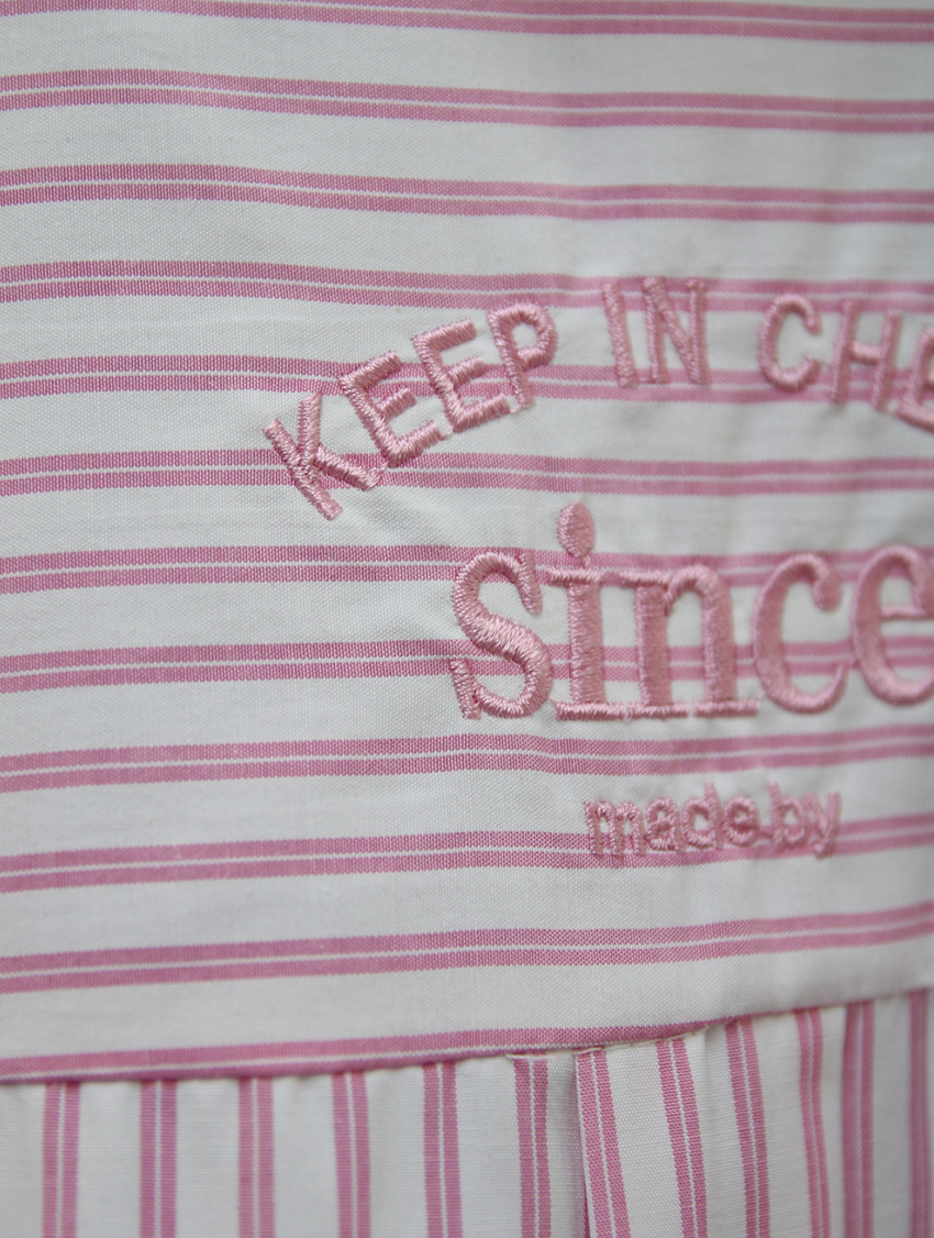 🌸✨ 26봄신상 백자수 포인트 스트라이프 루즈핏 셔츠 ✨🌿 26 Spring Embroidered Stripe Shirt