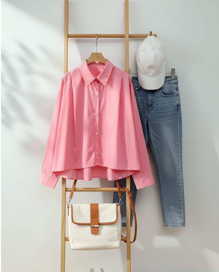 🌷✨ 26봄신상 앞핀턱 루즈핏 무지 셔츠 3 Color ✨🌿 26 Spring Pintuck Loose-Fit Shirt
