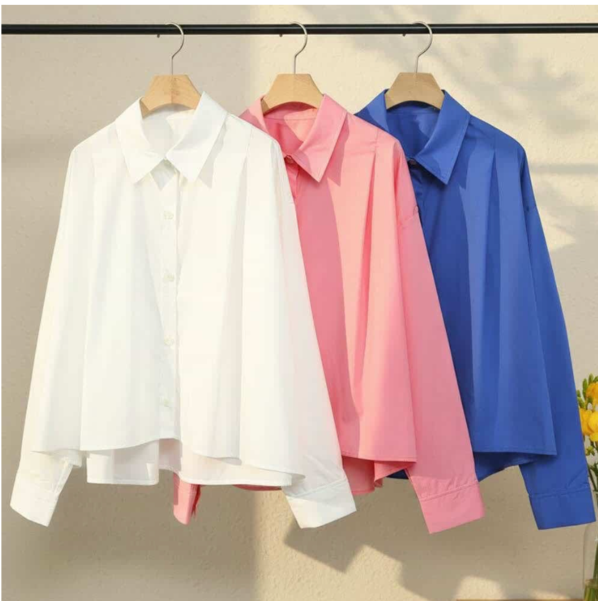 🌷✨ 26봄신상 앞핀턱 루즈핏 무지 셔츠 3 Color ✨🌿 26 Spring Pintuck Loose-Fit Shirt