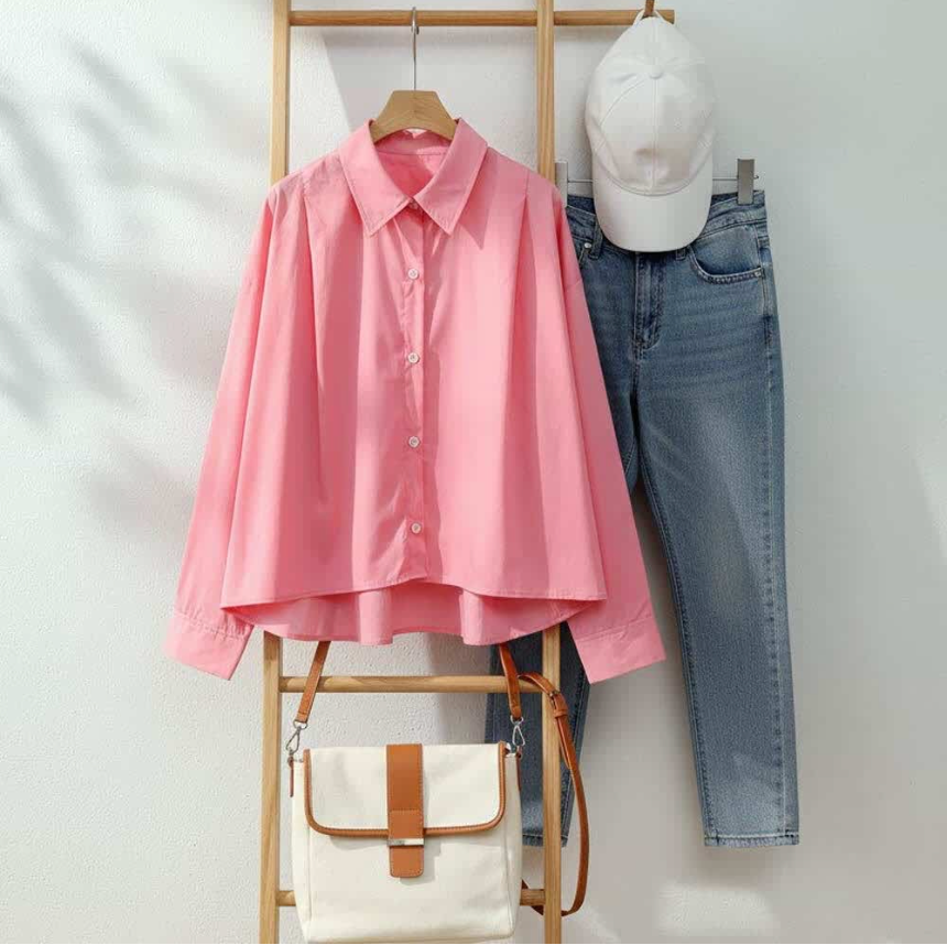 🌷✨ 26봄신상 앞핀턱 루즈핏 무지 셔츠 3 Color ✨🌿 26 Spring Pintuck Loose-Fit Shirt