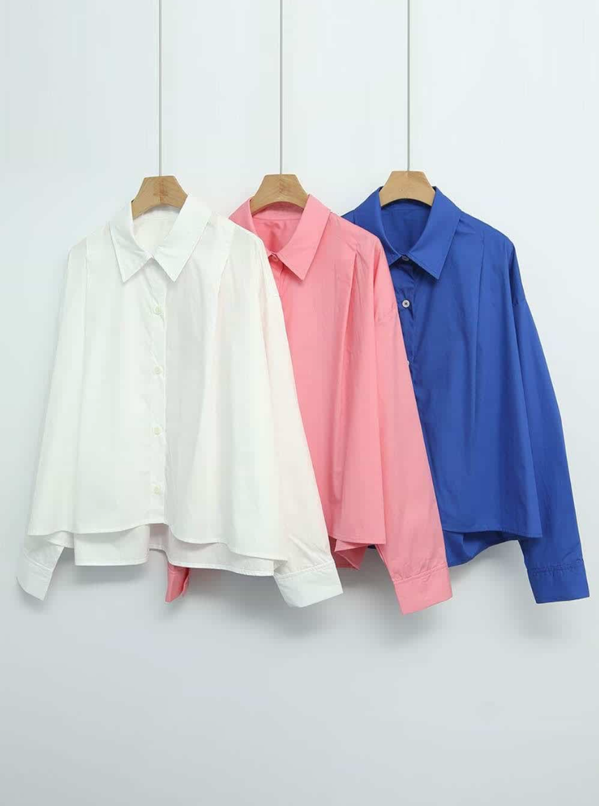 🌷✨ 26봄신상 앞핀턱 루즈핏 무지 셔츠 3 Color ✨🌿 26 Spring Pintuck Loose-Fit Shirt