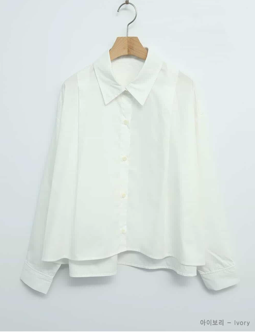 🌷✨ 26봄신상 앞핀턱 루즈핏 무지 셔츠 3 Color ✨🌿 26 Spring Pintuck Loose-Fit Shirt