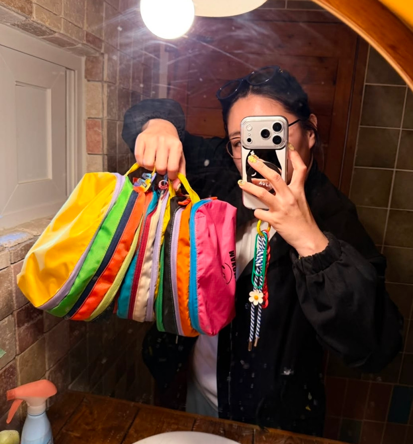 🌈💖 마코마키 스마일 멀티 레이어 지퍼 3단 파우치 💖🌈 NEW 국내제작 방수 파우치 ✨ 알록달록 컬러폭발 💥 여행·데일리 필수템 🧳🎒