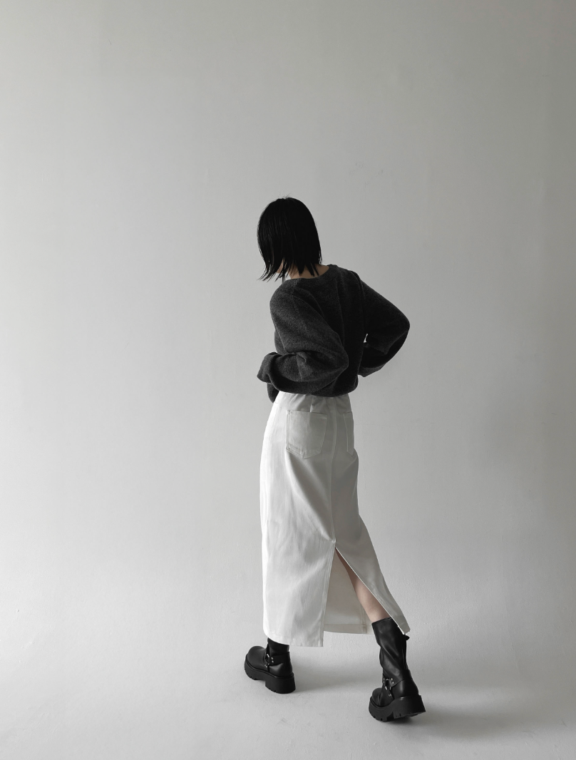 🌸✨ 체형구애 NO · 26–34 풀사이즈 ✨🌸 숏/기본 2기장 선택 탄탄코튼 롱스커트 5컬러 💕 Spring Structured Cotton Long Skirt – Size 26–34 (S–2XL), Short & Regular Length, 5 Colors