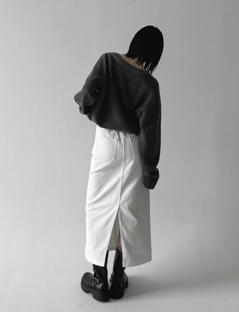 🌸✨ 체형구애 NO · 26–34 풀사이즈 ✨🌸 숏/기본 2기장 선택 탄탄코튼 롱스커트 5컬러 💕 Spring Structured Cotton Long Skirt – Size 26–34 (S–2XL), Short & Regular Length, 5 Colors