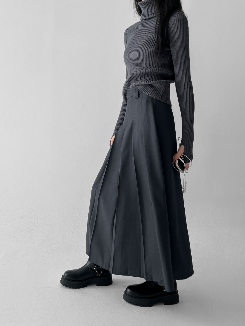 ✨ 기본 정장 롱스커트 S·M·L · 숏/기본 2기장 · 4컬러 사이즈 구애 없이 선택!  Premium Tailored Long Skirt (S–L, Short/Regular Length)