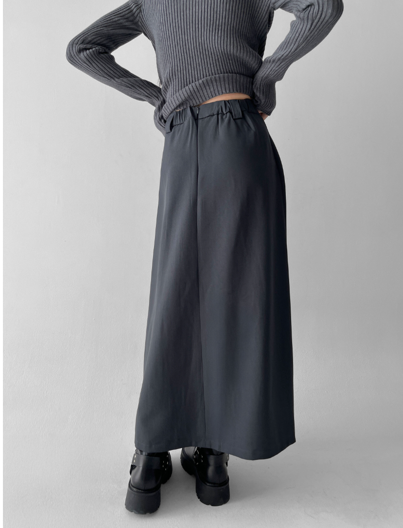 ✨ 기본 정장 롱스커트 S·M·L · 숏/기본 2기장 · 4컬러 사이즈 구애 없이 선택!  Premium Tailored Long Skirt (S–L, Short/Regular Length)