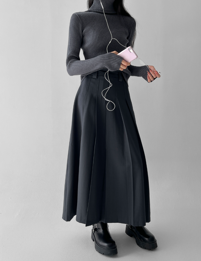 ✨ 기본 정장 롱스커트 S·M·L · 숏/기본 2기장 · 4컬러 사이즈 구애 없이 선택!  Premium Tailored Long Skirt (S–L, Short/Regular Length)