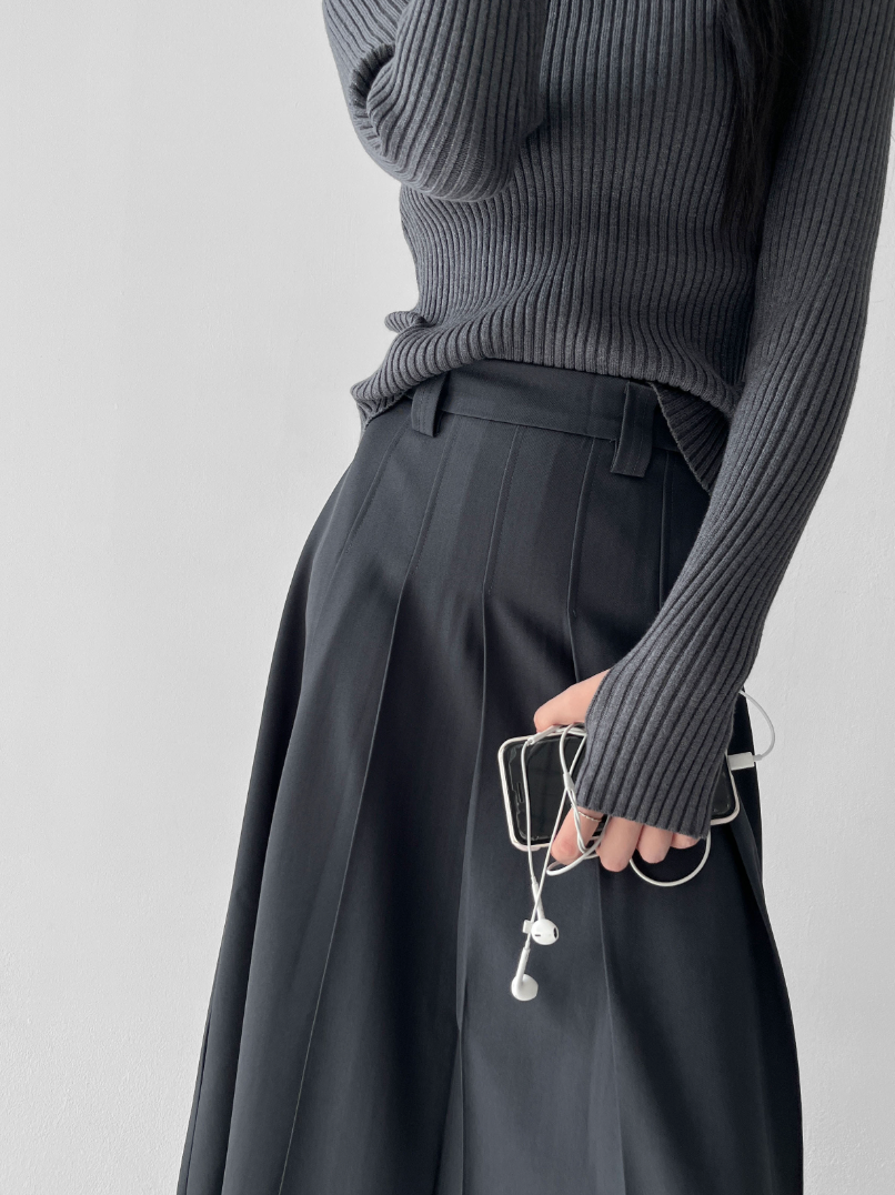 ✨ 기본 정장 롱스커트 S·M·L · 숏/기본 2기장 · 4컬러 사이즈 구애 없이 선택!  Premium Tailored Long Skirt (S–L, Short/Regular Length)