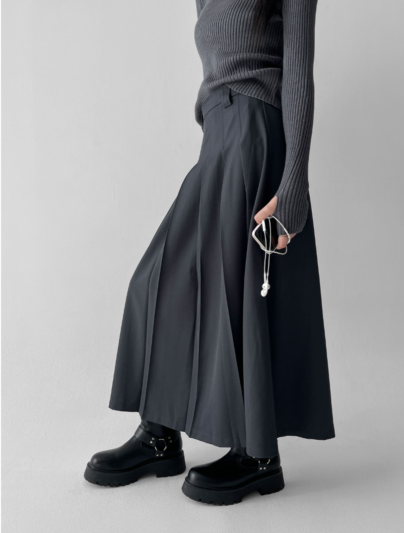 ✨ 기본 정장 롱스커트 S·M·L · 숏/기본 2기장 · 4컬러 사이즈 구애 없이 선택!  Premium Tailored Long Skirt (S–L, Short/Regular Length)