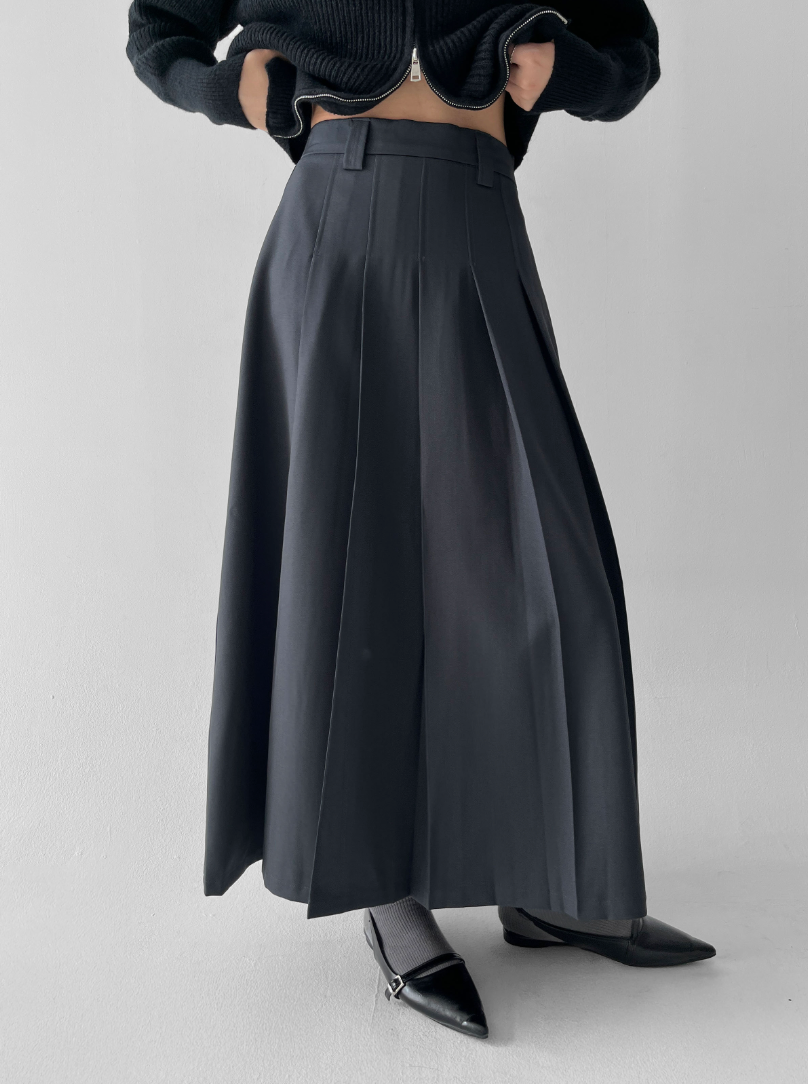 ✨ 기본 정장 롱스커트 S·M·L · 숏/기본 2기장 · 4컬러 사이즈 구애 없이 선택!  Premium Tailored Long Skirt (S–L, Short/Regular Length)