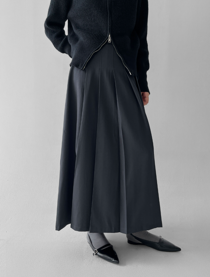 ✨ 기본 정장 롱스커트 S·M·L · 숏/기본 2기장 · 4컬러 사이즈 구애 없이 선택!  Premium Tailored Long Skirt (S–L, Short/Regular Length)