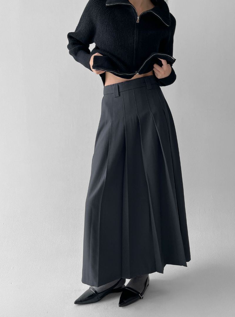 ✨ 기본 정장 롱스커트 S·M·L · 숏/기본 2기장 · 4컬러 사이즈 구애 없이 선택!  Premium Tailored Long Skirt (S–L, Short/Regular Length)