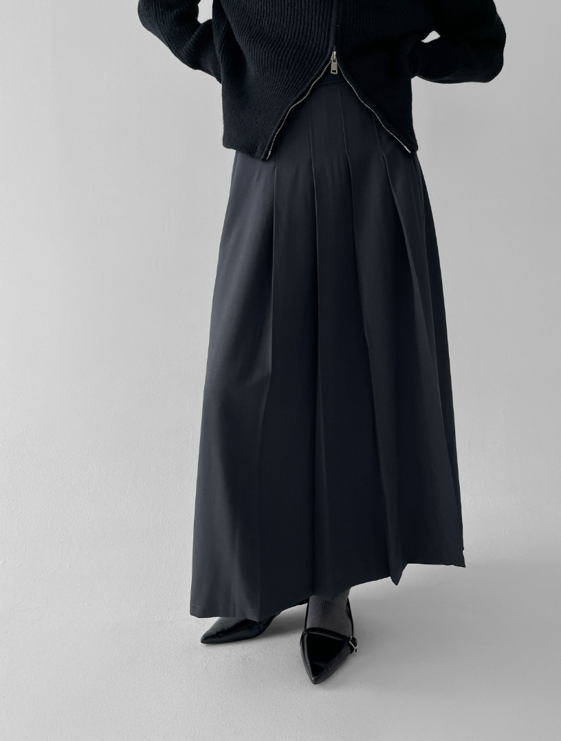 ✨ 기본 정장 롱스커트 S·M·L · 숏/기본 2기장 · 4컬러 사이즈 구애 없이 선택!  Premium Tailored Long Skirt (S–L, Short/Regular Length)