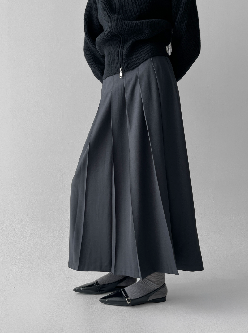 ✨ 기본 정장 롱스커트 S·M·L · 숏/기본 2기장 · 4컬러 사이즈 구애 없이 선택!  Premium Tailored Long Skirt (S–L, Short/Regular Length)