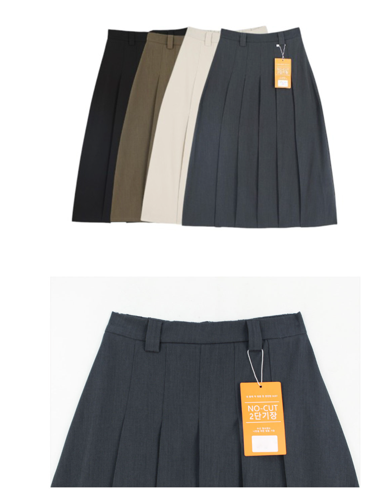 ✨ 기본 정장 롱스커트 S·M·L · 숏/기본 2기장 · 4컬러 사이즈 구애 없이 선택!  Premium Tailored Long Skirt (S–L, Short/Regular Length)