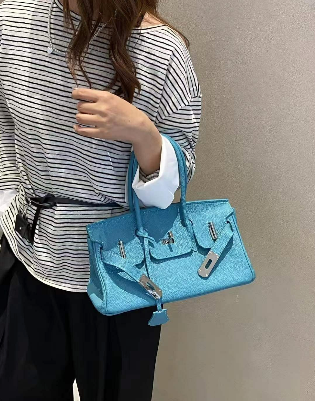 🌸👜 [3-4주예상] 럭셔리 유니크 토고 소가죽 브레이슬릿 토트 숄더백 / Togo Cowhide Bracelet Tote Shoulder Bag 👜🌸