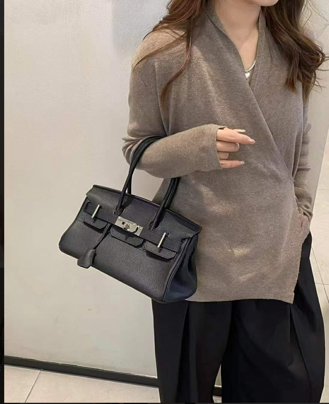 🌸👜 [3-4주예상] 럭셔리 유니크 토고 소가죽 브레이슬릿 토트 숄더백 / Togo Cowhide Bracelet Tote Shoulder Bag 👜🌸